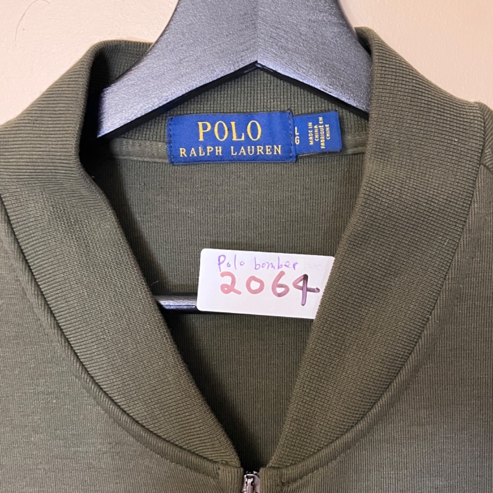 Polo Ralph Lauren Tech Fleece Bomber Jacket - Men's Size M - Green - Picture 3 of 11